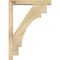Ekena Millwork Merced Block Rough Sawn Bracket w/ Offset Brace, Douglas Fir, 4"W x 20"D x 28"H BKT0402X20X28MRC05RDF - alternate 3